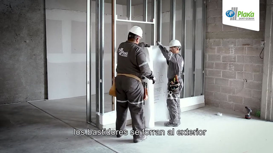 Instalación de Muros de Cemento con Sistema Saint-Gobain Plaka